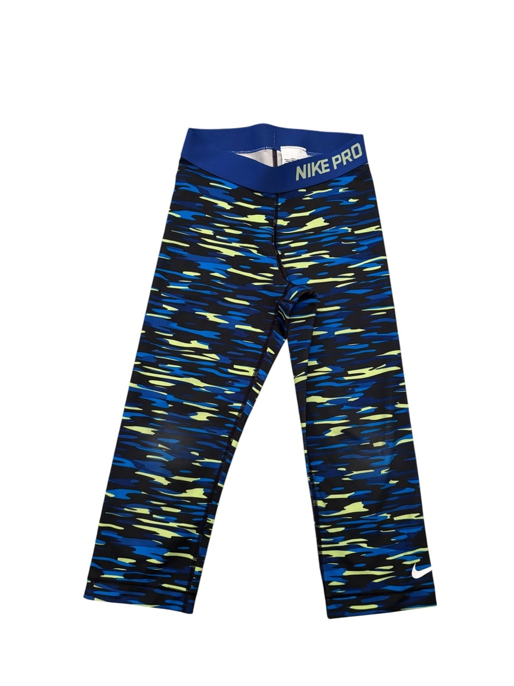 Nike Pro Blue and White Performance Compression Shorts